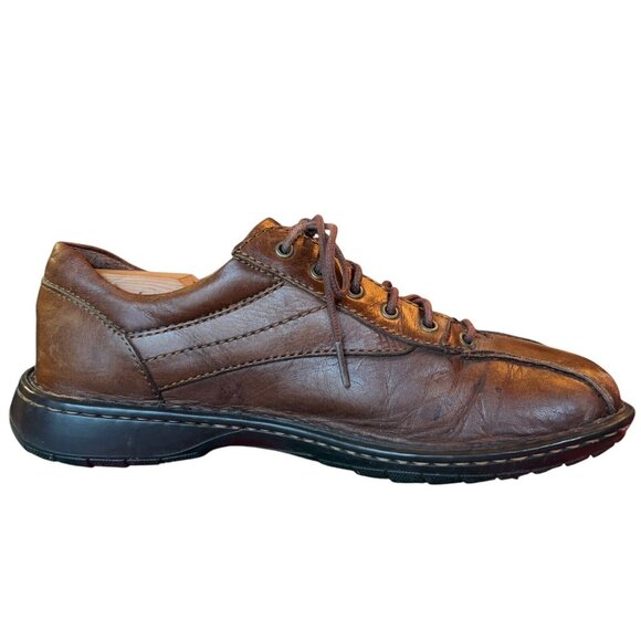 Born Brown Leather Bicycle Toe Lace Up Oxford Loafer Shoes Mens Size 9.5M Casual